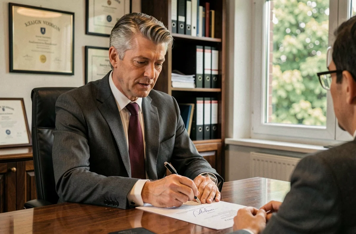 Courtier immobilier Avicap Voiron en écoute active d'un client lors d'une consultation de financement dans un bureau professionnel de Voiron