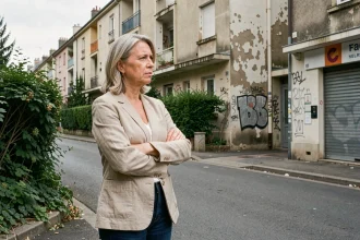 Habitante de Maison-Alfort exprimant ses préoccupations dans une rue résidentielle dégradée du quartier