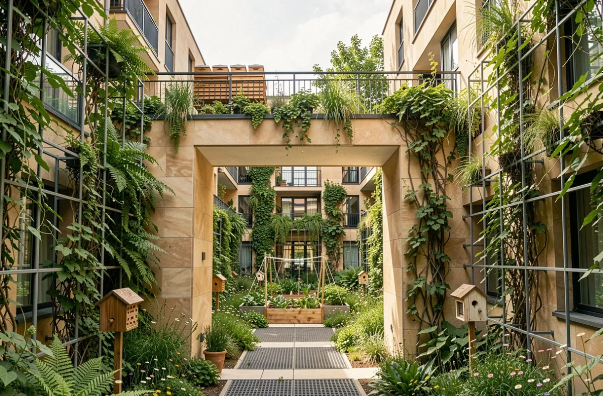 Programme Nature en ville de Cogedim, immeuble résidentiel neuf avec jardins verticaux et espaces verts intégrés