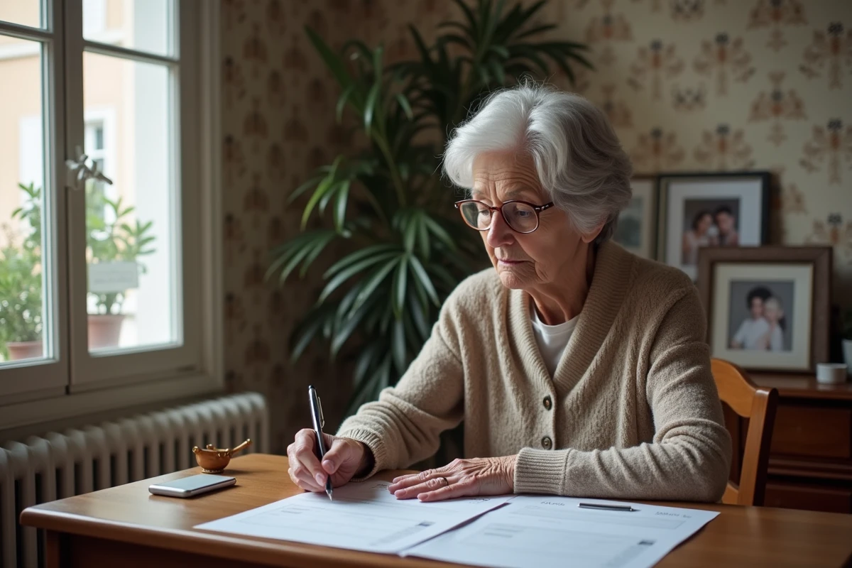 Senior remplissant un dossier de demande de logement social via LOC'annonces 93 en Seine-Saint-Denis