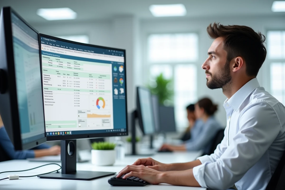 Agent locatif exportant un état des lieux Startloc vers un CRM immobilier depuis un poste de travail